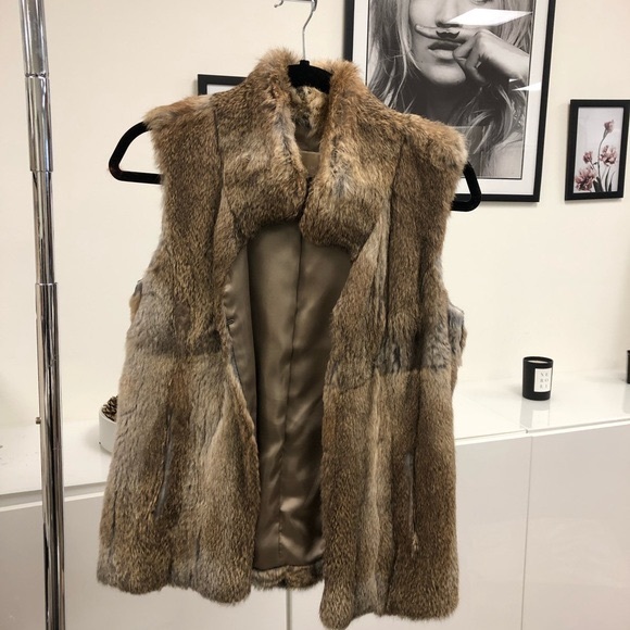 Michael Kors Rabbit Fur Vest - Women’s Large - Picture 3 of 4